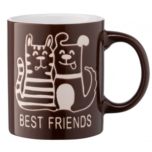 Чашка Ardesto Best Friends 330 мл Brown (AR3471BR)