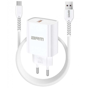 Мережевий зарядний пристрій Armorstandart AR012 1хUSB 24W with Type-C cable White (ARM69893)