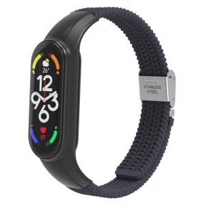 Ремінець для фітнес-браслету Armorstandart Braided Solo Loop for Xiaomi Mi Band 7/6/5/4 Charcoal (ARM69904)