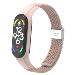 Ремінець для фітнес-браслету Armorstandart Braided Solo Loop for Xiaomi Mi Band 7/6/5/4 Pink Sand (ARM69906)