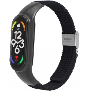 Ремінець для фітнес-браслету Armorstandart Braided Solo Loop for Xiaomi Mi Band 7/6/5/4 Black (ARM69902)