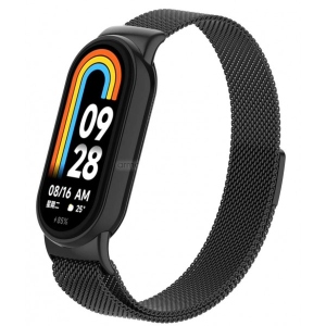 Ремінець для фітнес-браслету Armorstandart Milanese Magnetic Band for Xiaomi Mi Band 8 Black (ARM69916)