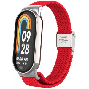 Ремінець для фітнес-браслету Armorstandart Braided Solo Loop for Xiaomi Mi Band 8 Red (ARM69927)