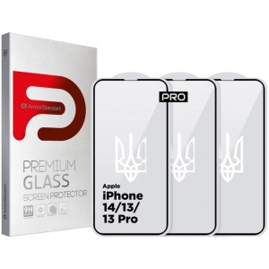 Захисне скло для смартфону Armorstandart Pro 3D LE for Apple iPhone 14/13/13 Pro Black 3 шт (ARM77599)