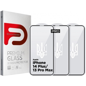 Захисне скло для смартфону Armorstandart Pro 3D LE for Apple iPhone 14 Plus/13 Pro Max Black 3 шт (ARM77600)