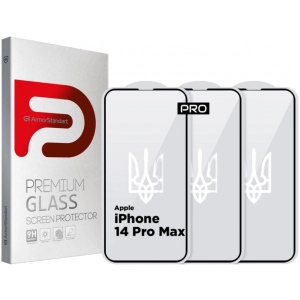 Захисне скло для смартфону Armorstandart Pro 3D LE for Apple iPhone 14 Pro Max Black 3 шт (ARM77602)