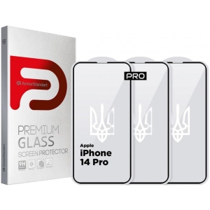 Захисне скло для смартфону Armorstandart Pro 3D LE for Apple iPhone 14 Pro Black 3 шт (ARM77601)
