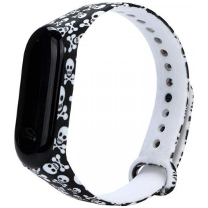 Ремінець для фітнес-браслету Armorstandart for Xiaomi Mi Band 4/3 Skulls (ARM52065)