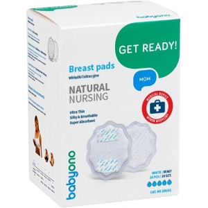 Прокладки для грудей BabyOno Natural nursing білі 24шт (298/01)