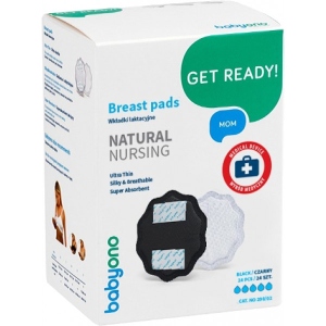 Прокладки для грудей BabyOno Natural nursing чорні 24шт (298/02)
