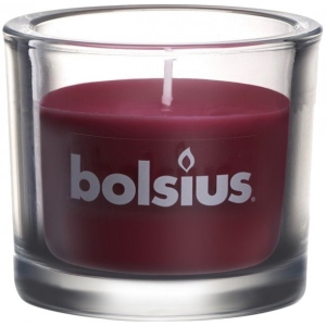 порівняти ціни на Свічка скло Bolsius 80/92 Бордо