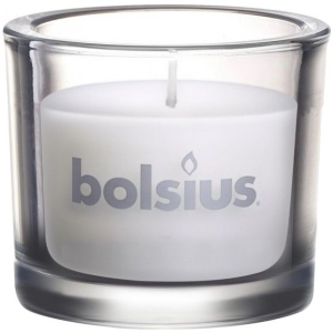 Свічка скло Bolsius 80/92 Біла