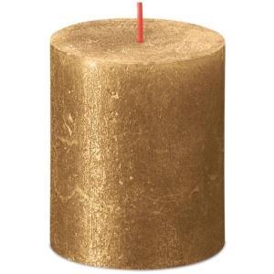Свічка декоративна Bolsius Rustic Shimmer 80/68 золото
