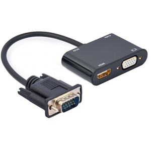 Перехідник Cablexpert VGA-HDMI/VGA+3,5 0.15m (A-VGA-HDMI-02)