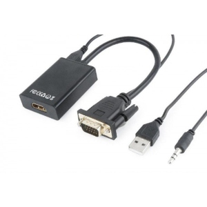 Cablexpert VGA - HDMI 0.15m Black (A-VGA-HDMI-01)