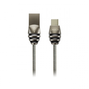 Кабель синхронізації даних Canyon Type-C USB 2.0 1m Gun Color (CNS-USBC5DG)