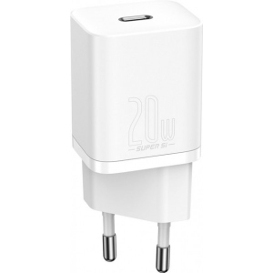 Мережевий зарядний пристрій Baseus 20W Super Si USB-C (CCSUP-B02) White