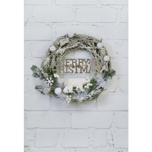 Вінок декоративний ротанг Colorway Merry Christmas 41 см White (CW-MCW-41W)