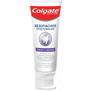 Зубна паста Colgate Безпечне відбілювання Турбота про яснах 75 мл купити в Києві