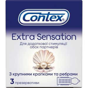 Презервативи Contex Extra Sensation 3 шт. (5052197051476)