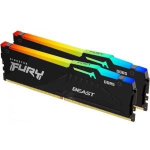 Память DDR Kingston Fury Beast Black RGB DDR5-6000 64GB (2x32GB) CL36-38-38 1.35V EXPO (KF560C36BBEAK2-64)