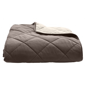 Покривало двоспальне Decorator VELOUR ромб 240х260 корич.