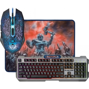 Клавіатура+миша Defender Killing Storm MKP-013L Gray/Black + коврик (52013)