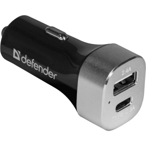 Автомобільний зарядний пристрій Defender UCG-011xUSB + TypeC 5V/5.4A (83569) фірмовий сайт
