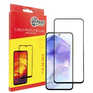 Захисне скло для смартфону DENGOS for Samsung Galaxy A55 5G SM-A556 Black Full Glue (TGFG-345)