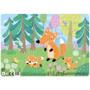 Пазли картонні (3-4 роки) Dodo з рамкою Лісенята (R300184)