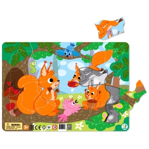 Пазли картонні (3-4 роки) Dodo з рамкою Білочкі (R300224)