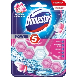 Туалетний блок Domestos Power 5 Крижана магнолія 55г