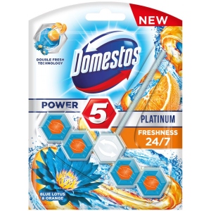 Туалетний блок Domestos Power 5 Лотос і апельсин 55г