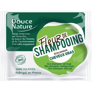 Шампунь жіночий Douce Nature твердий Fleur de Shampooing для жирного волосся  85 г (3380380058585)