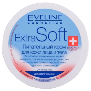 порівняти ціни на Крем для обличчя EVELINE Поживний Extra Soft 200 мл (5907609329295)