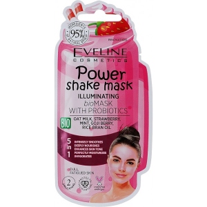Маска для обличчя EVELINE Power Shake Mask Сяйво шкіри з пробіотиками 10 мл (5903416025047)