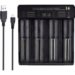 З/пристрій для акумуляторів AA/AAA Baseus for 4 LED Black (ECDQ-I401)