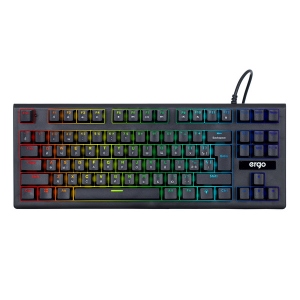 Клавіатура дротова ігрова Ergo KB-910 ENG/RUS/UKR Black
