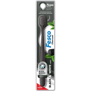Зубна щітка Fesco Black and White Series Soft (4823098414124)
