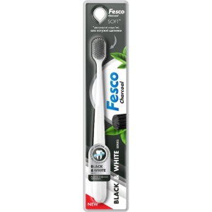 Зубна щітка Fesco Black and White Series Soft (4823098414131)