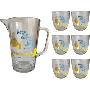 Графін FLORINA FRESH Lemon + 6 склянок (3K8109_L)