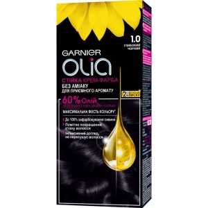 Фарба для волосся Garnier Olia 1.0 Глибокий Чорний 112 мл (3600542243490)