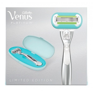 Подарунковий набір для догляду за тілом Gillette VENUS Platinum Бритва з 1 змiн.касетою+2 Embrace Змін.касети+Дор.футляр