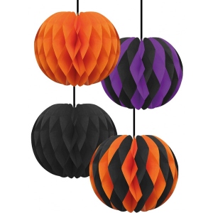 Декор Halloween YES! Fun Набір паперових куль-сот, 4 шт, 25 см