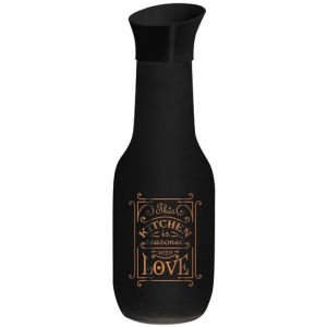 Пляшка для води Herevin Black Mat 1 л скло (111653-120)