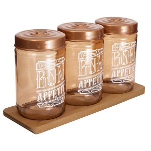 Ємність для сипучих Herevin Gold Rose 0.66 л (172441-145)