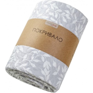 Покривало двоспальне Home Line 160Х210 m49756 Білі гілочки на сірому (178340) фірмовий сайт