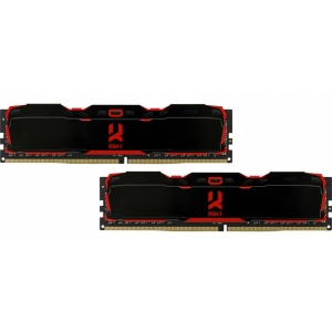 Память DDR Goodram DDR4 32Gb 3000МHz Iridium X Black (2x16Gb) (IR-X3000D464L16/32GDC)