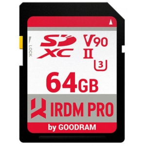 Карта пам'яті Goodram SDXC 64GB IRDM PRO V90 UHS-II U3 Retail (IRP-S9B0-0640R11)