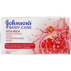 Тверде мило Johnson's Body Care VitaRich Преображающее с экстрактом цветка граната 125 г (3574661239545)